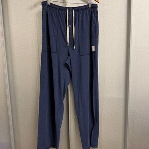 Perry Ellis Portfolio Lounge Pants Blue Cotton Blend Jogger L